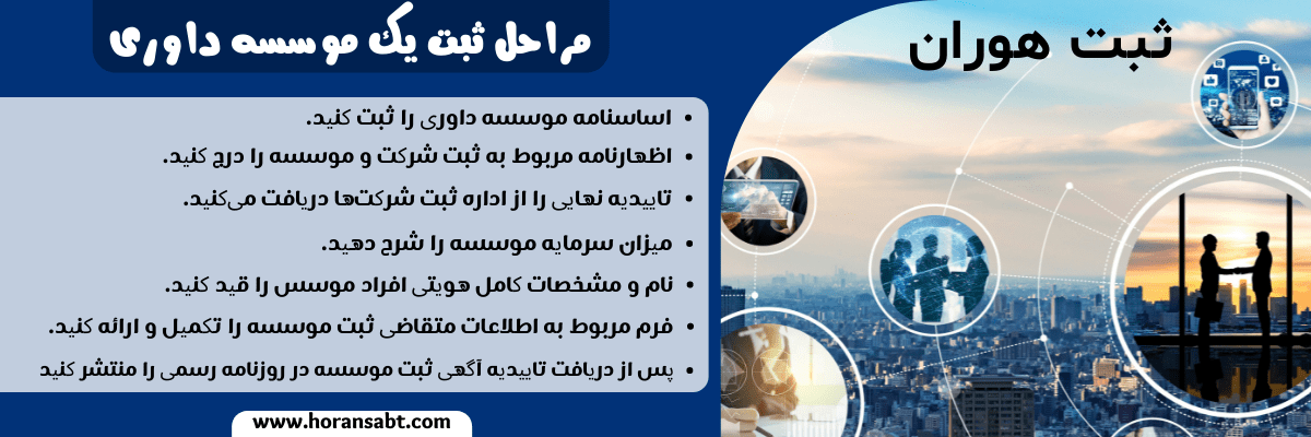 مراحل ثبت یک موسسه داوری