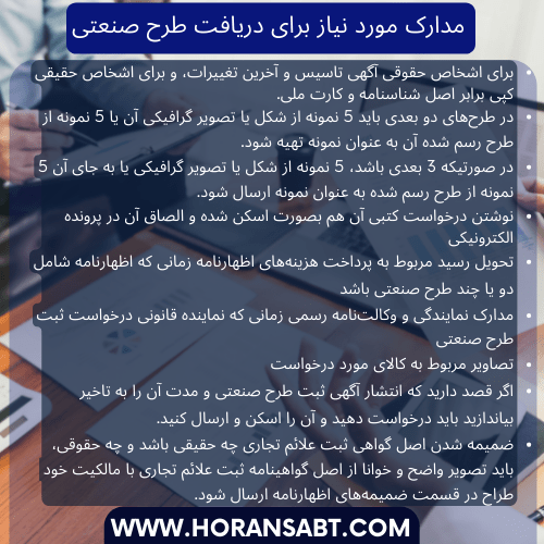 مدارک مورد نیاز برای دریافت طرح صنعتی