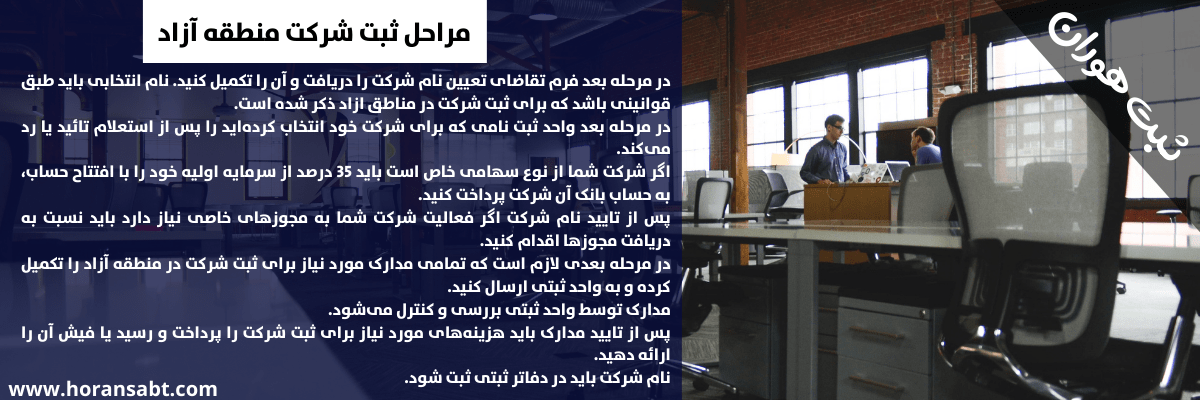 مراحل ثبت شرکت منطقه آزاد